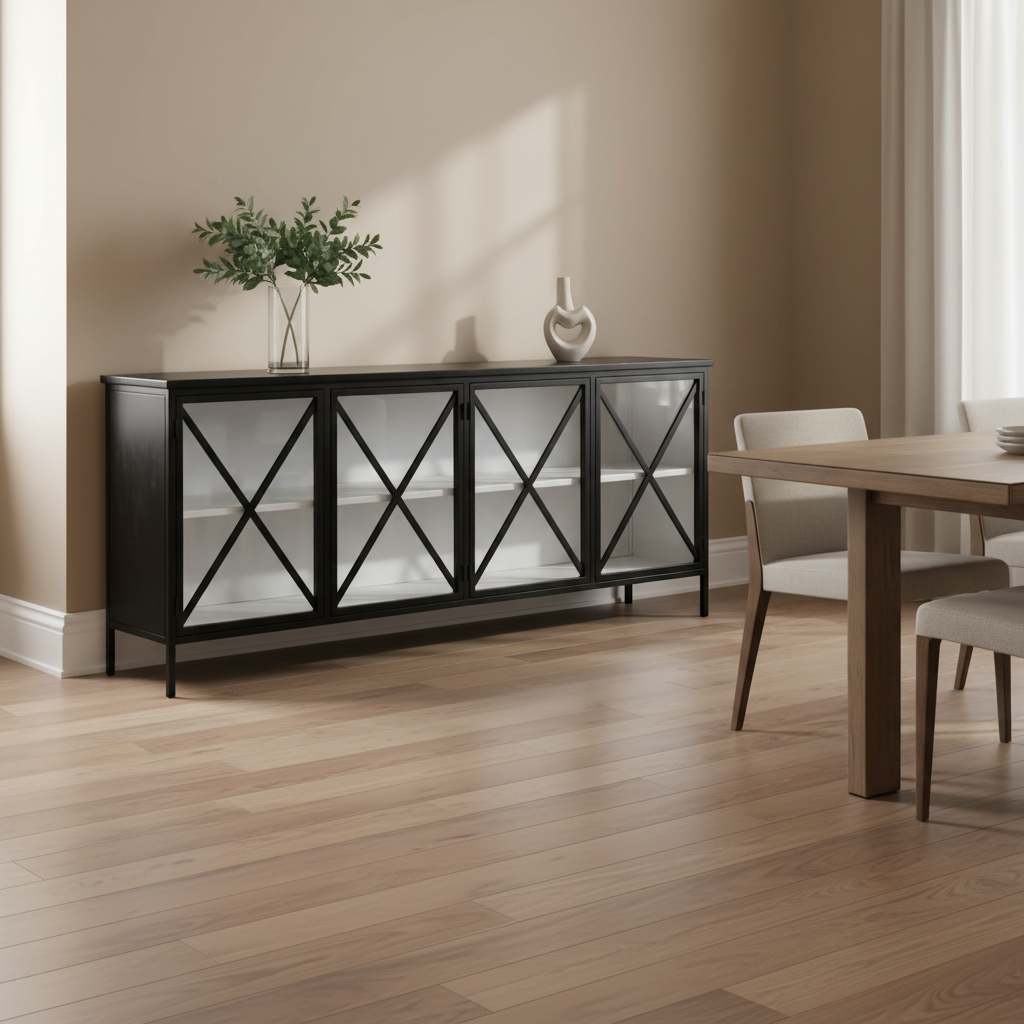 Mercana Aurelia 79" x 16" x 33" Iron Sideboard