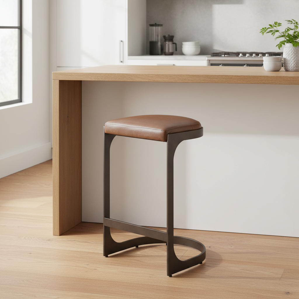 Mercana Tyson 17.3" x 17.5" x 28" Metal Stool