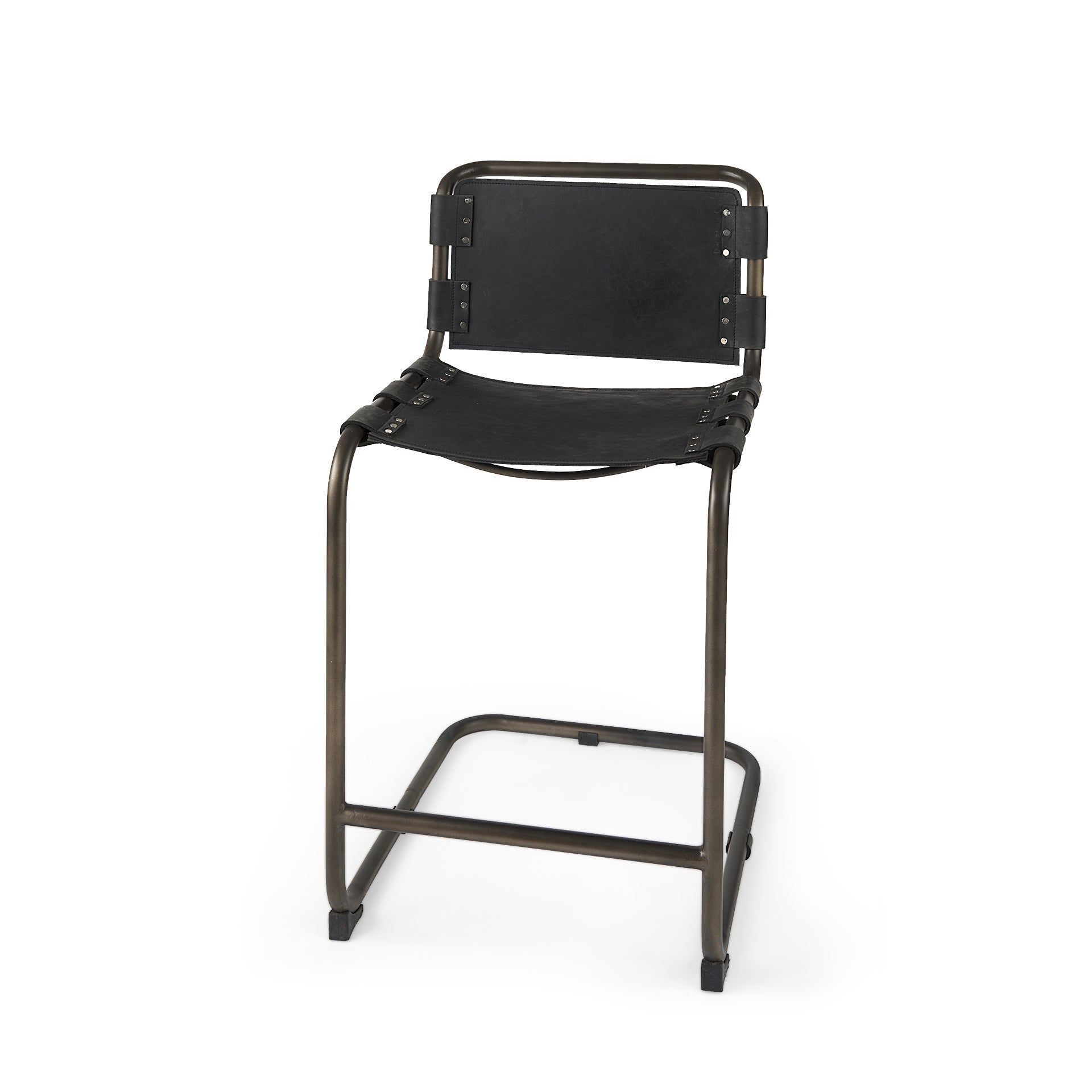Mercana Berbick 20.5" x 24.8" x 39" Leather Stool