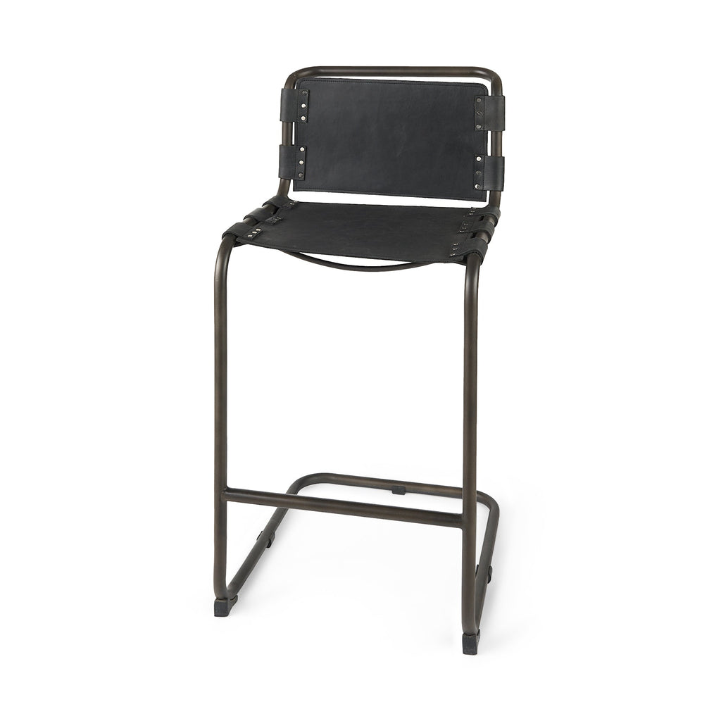 Mercana Berbick 20.5" x 24.8" x 43" Leather Stool