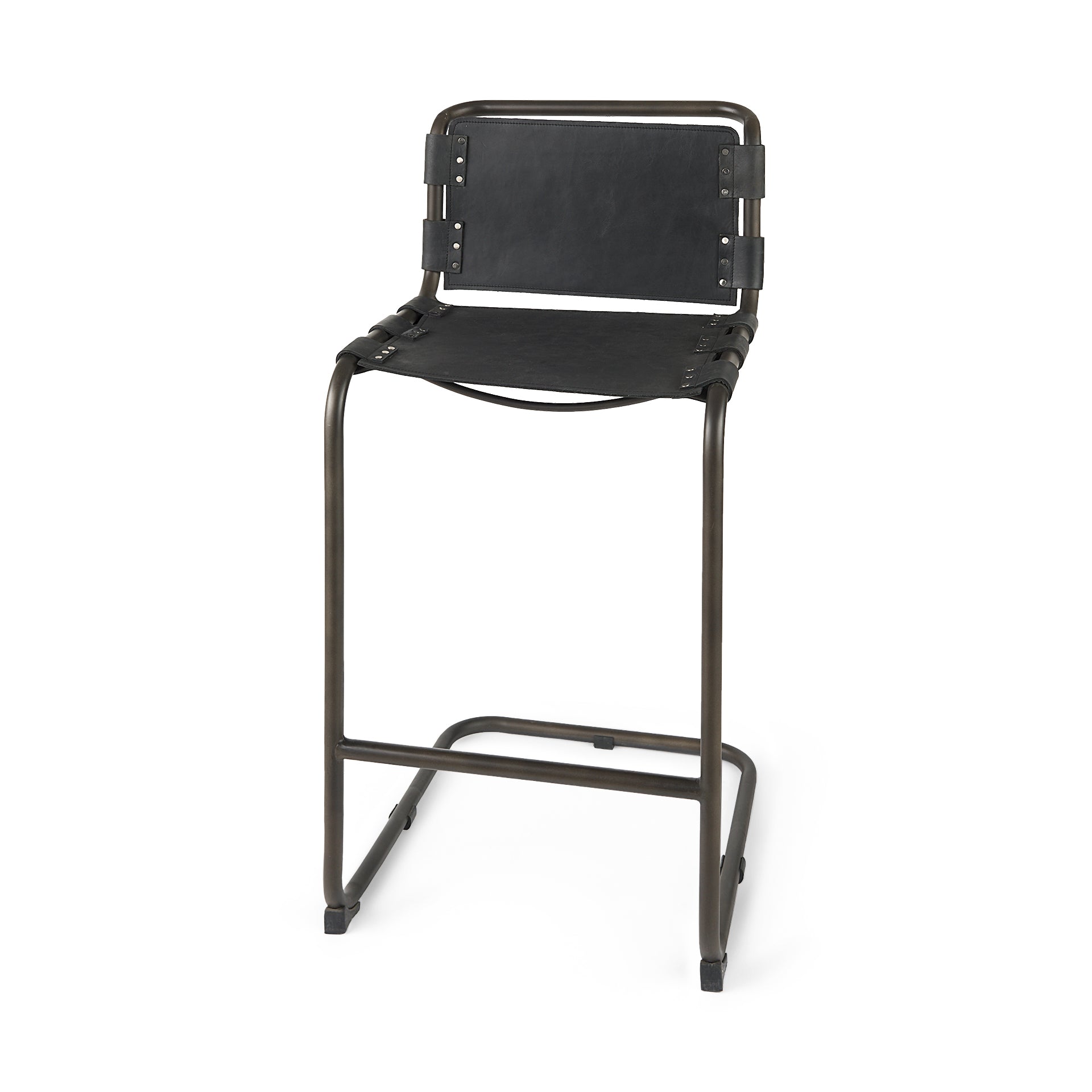 Mercana Berbick 20.5" x 24.8" x 43" Leather Stool