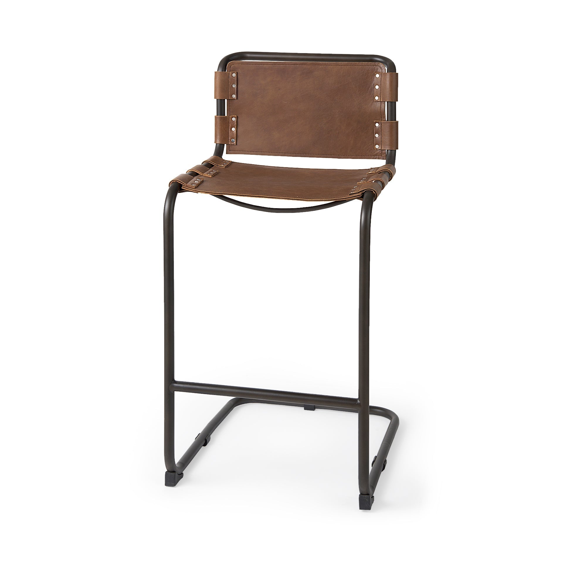 Mercana Berbick 20.5" x 24.8" x 43" Leather Stool