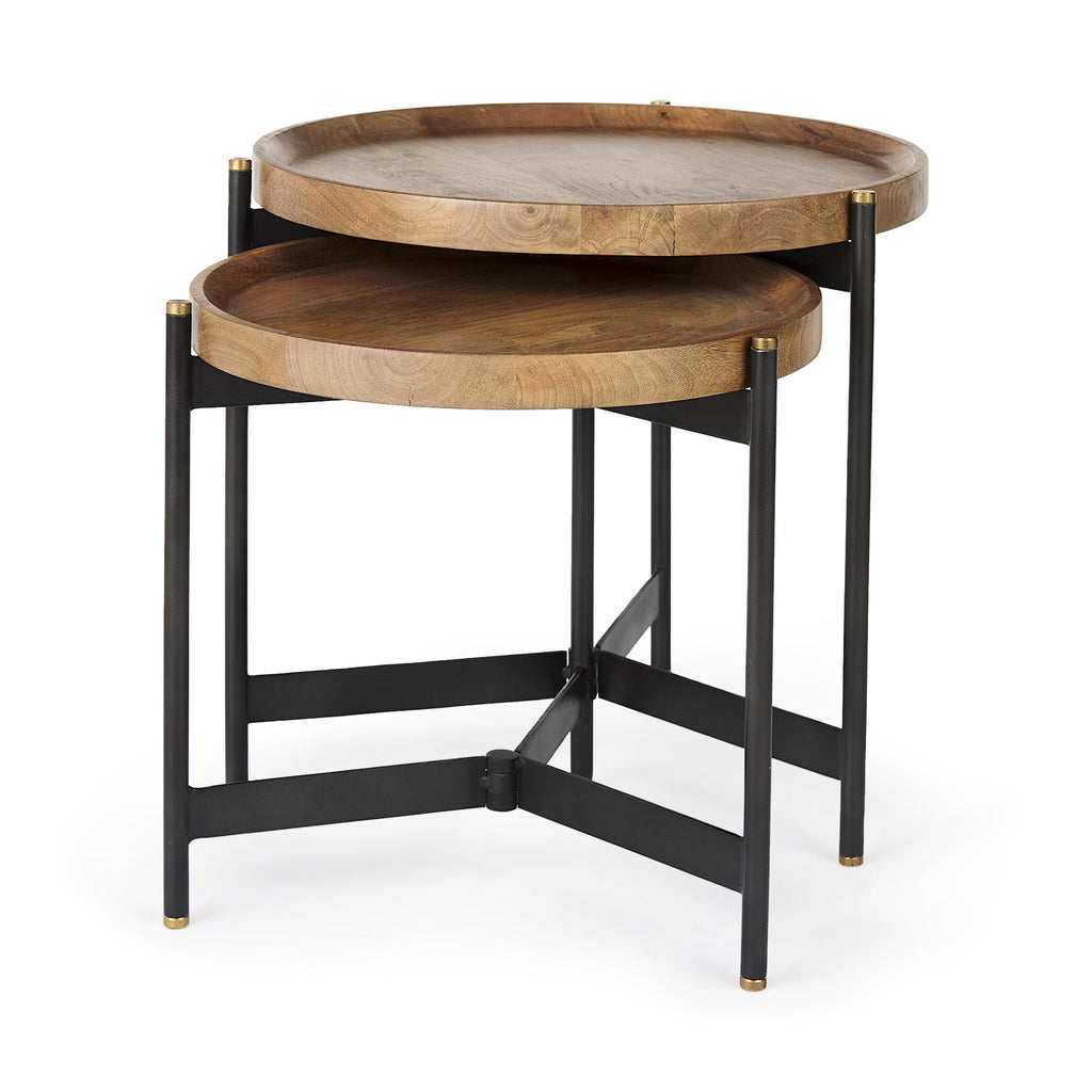 Mercana Marquisa 22.5" x 22.5" x 20.8" Solid Wood Side Table