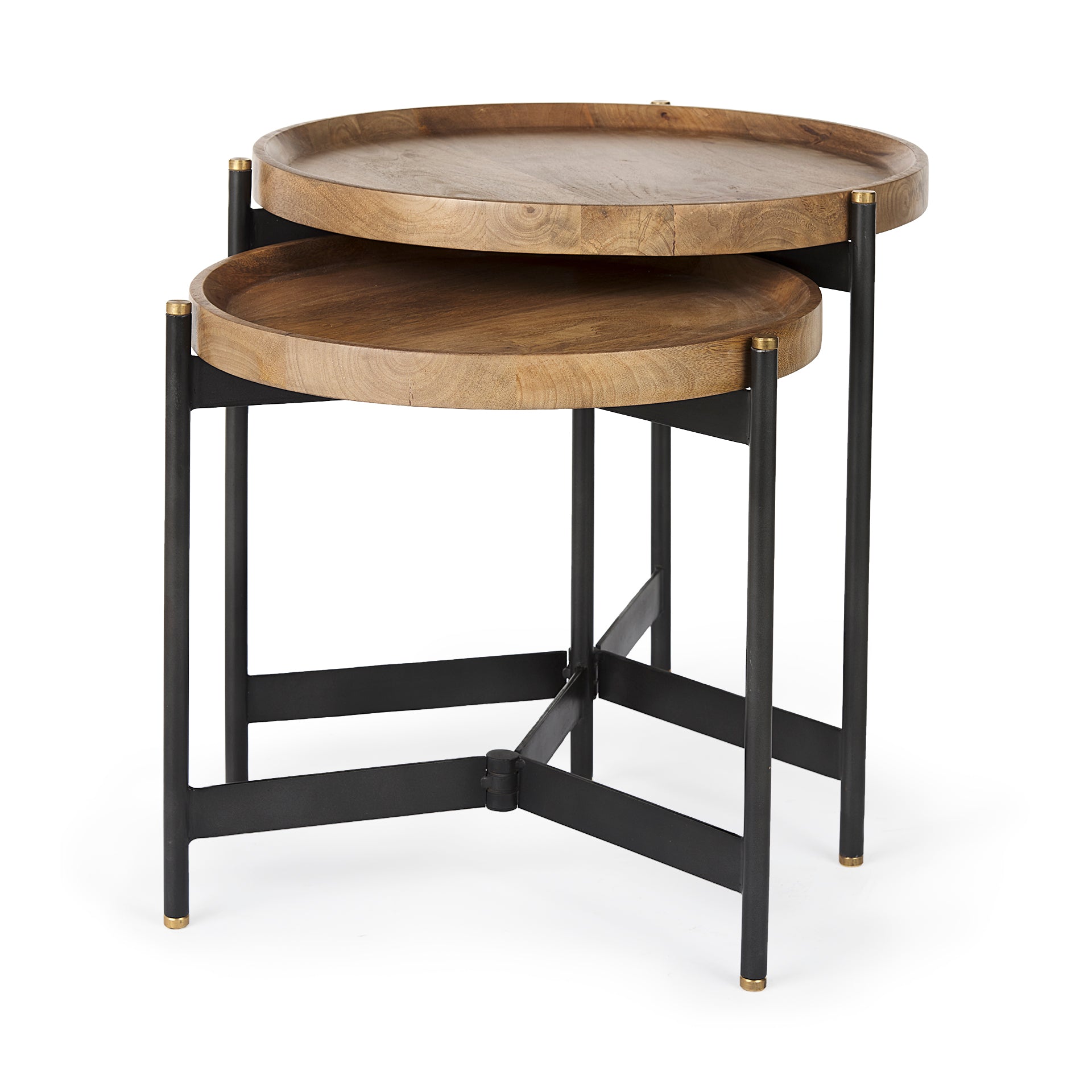 Mercana Marquisa 22.5" x 22.5" x 20.8" Solid Wood Side Table