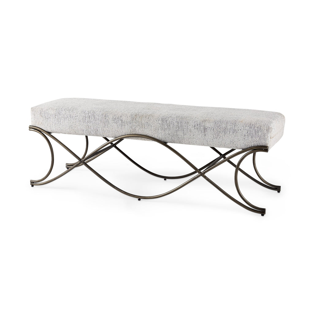 Mercana Ayla 55" x 17.6" x 18" Metal Bench