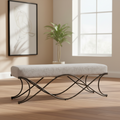 Mercana Ayla 55" x 17.6" x 18" Metal Bench