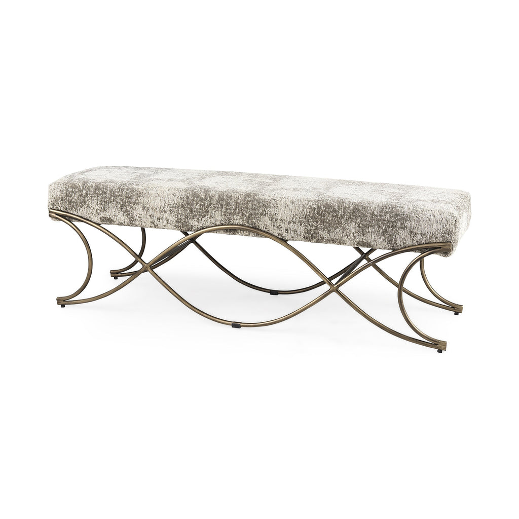 Mercana Ayla 55" x 17.6" x 18" Metal Bench