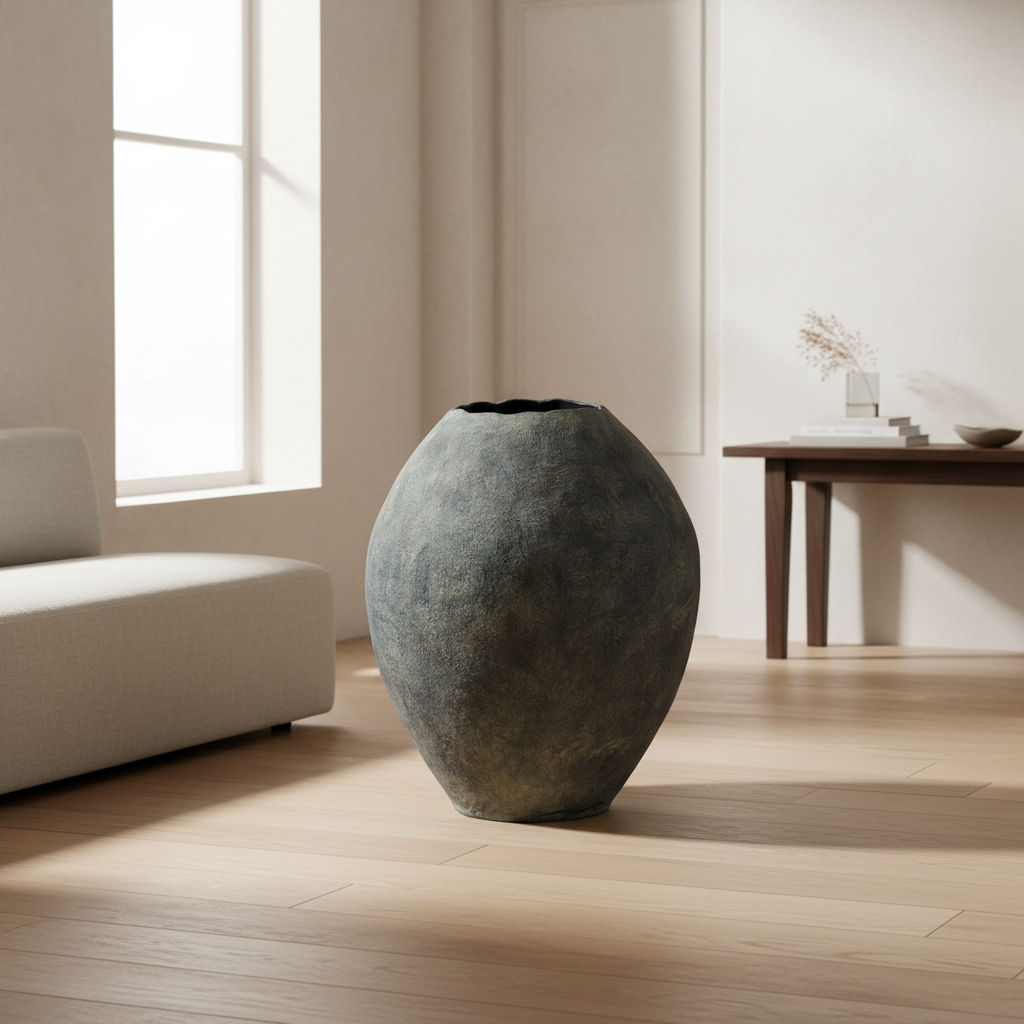 Mercana Gobi 16.1" x 16.1" x 19.7" Ceramic Floor Vase