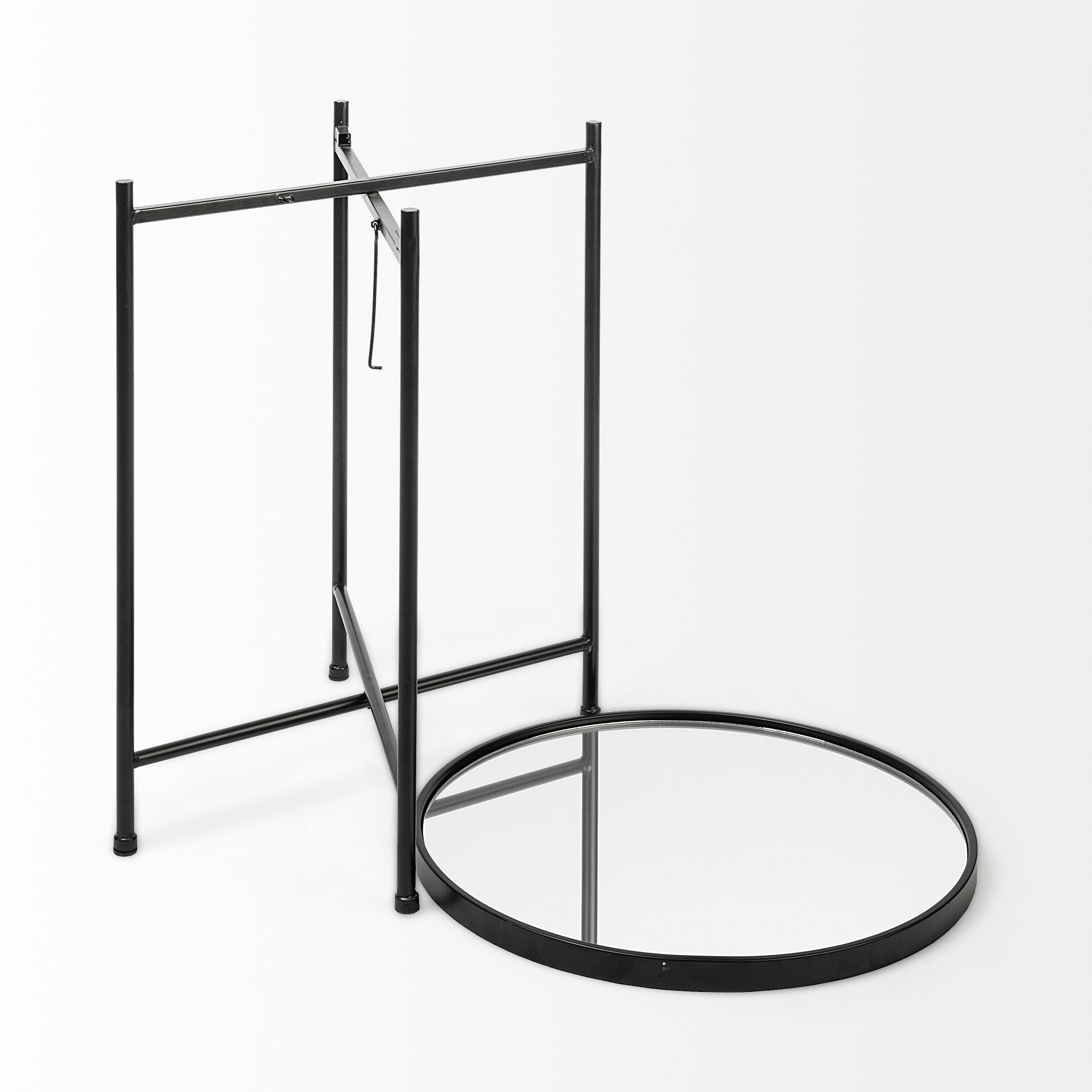 Mercana Samantha 19.7" x 19.7" x 24.2" Mirrored Glass Side Table
