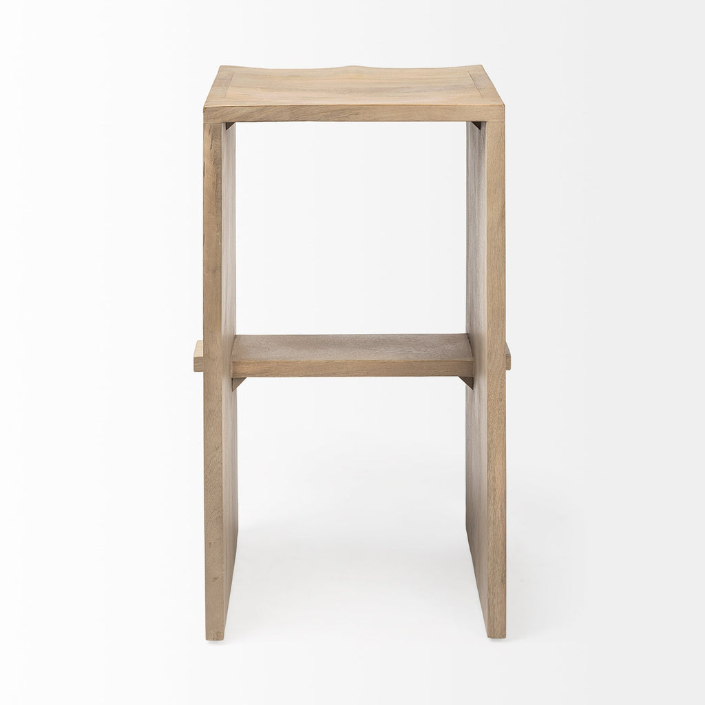 Mercana Aida 18.5" x 14" x 30" Solid Wood Stool