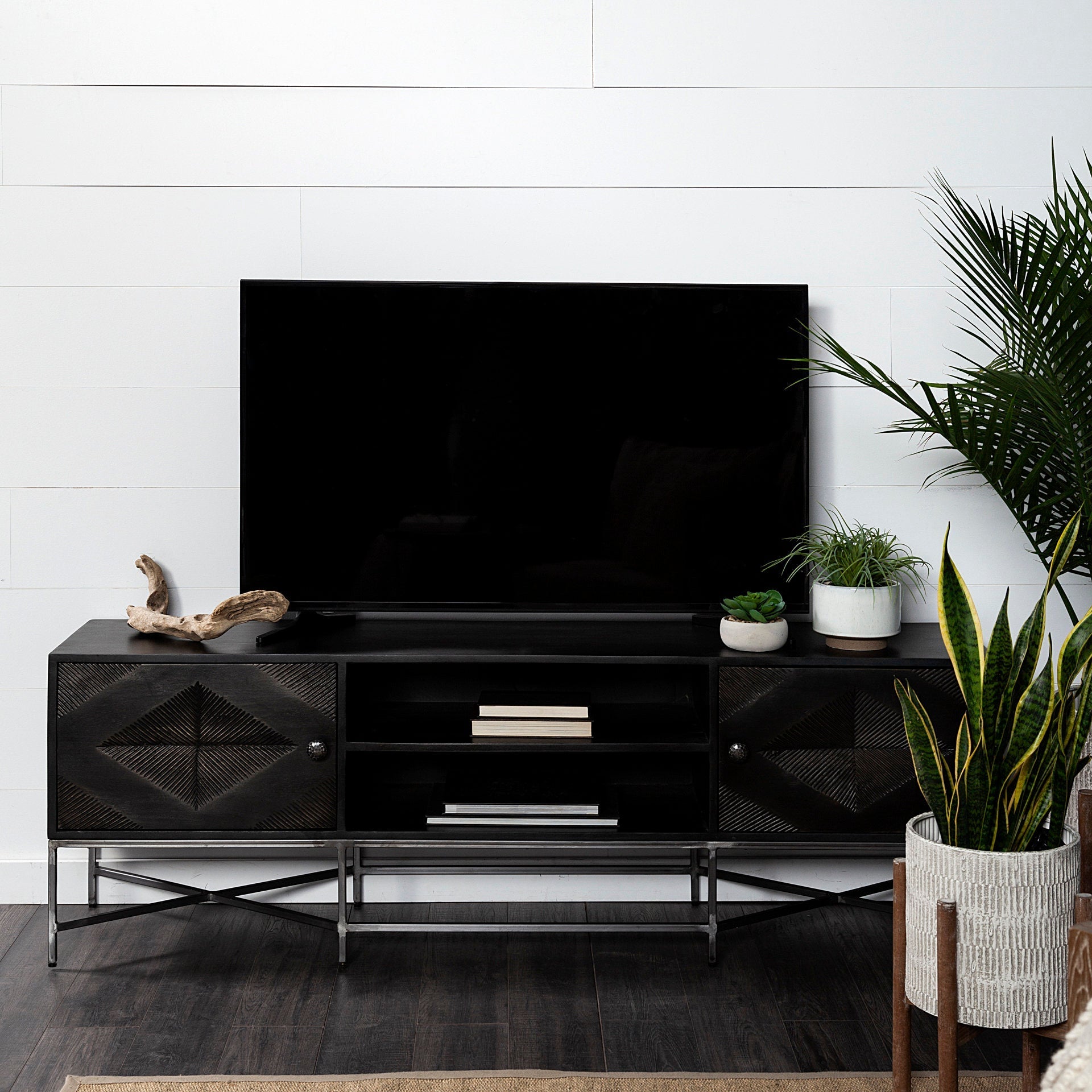Mercana Hogarth 70.5" x 16" x 23.3" Iron Media Unit