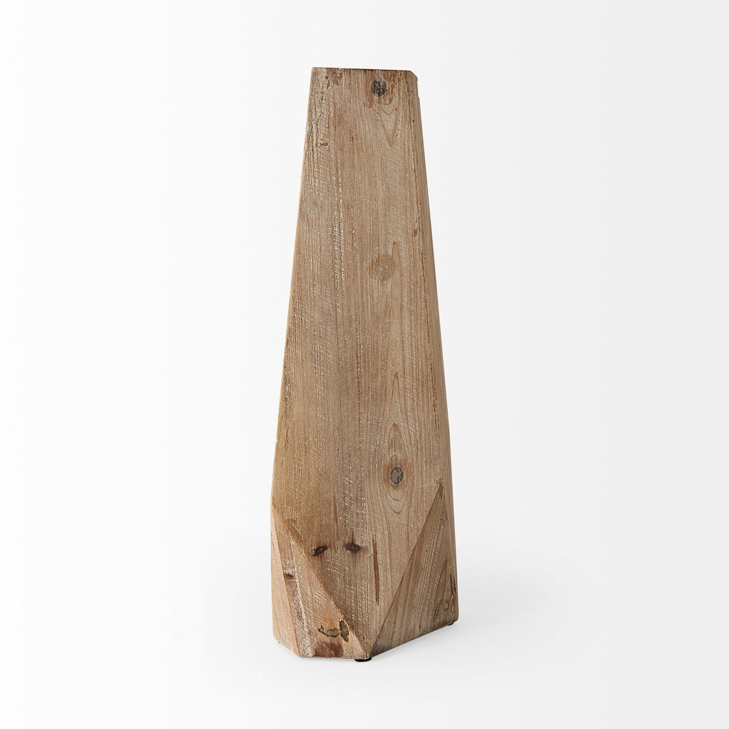 Mercana Allen 10" x 5.5" x 19.3" Solid Wood Vase