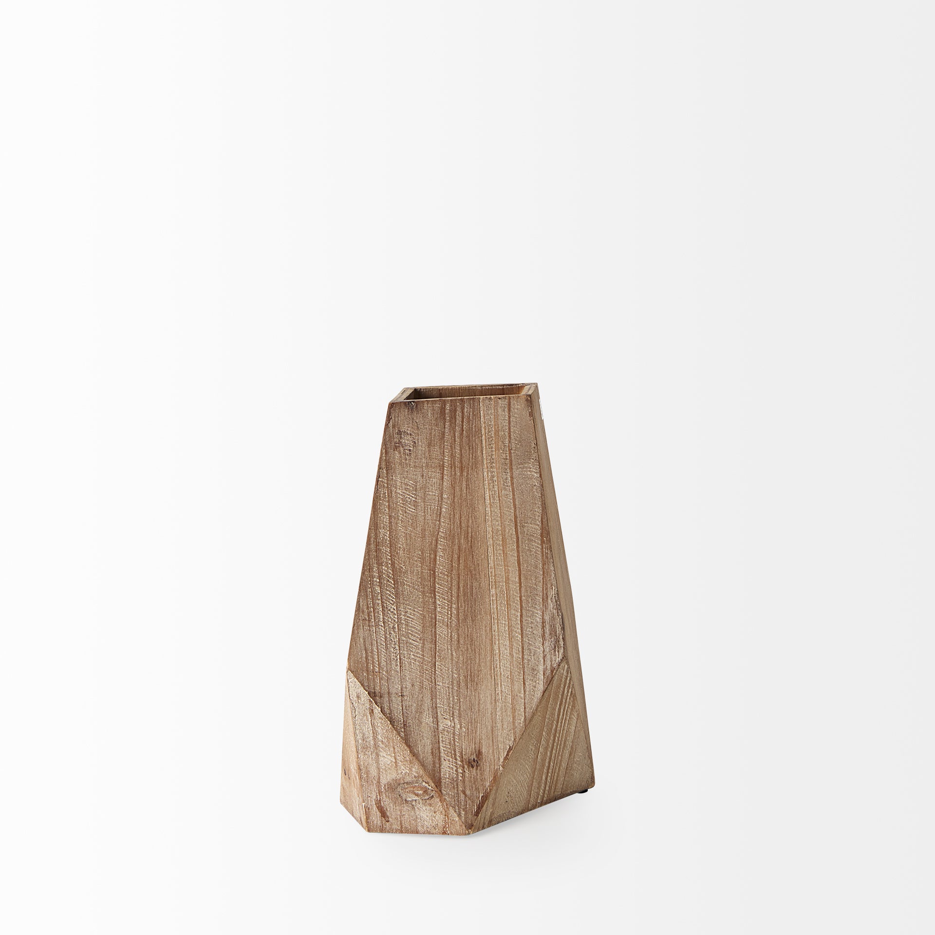 Mercana Allen 10.6" x 6.3" x 11.3" Solid Wood Vase