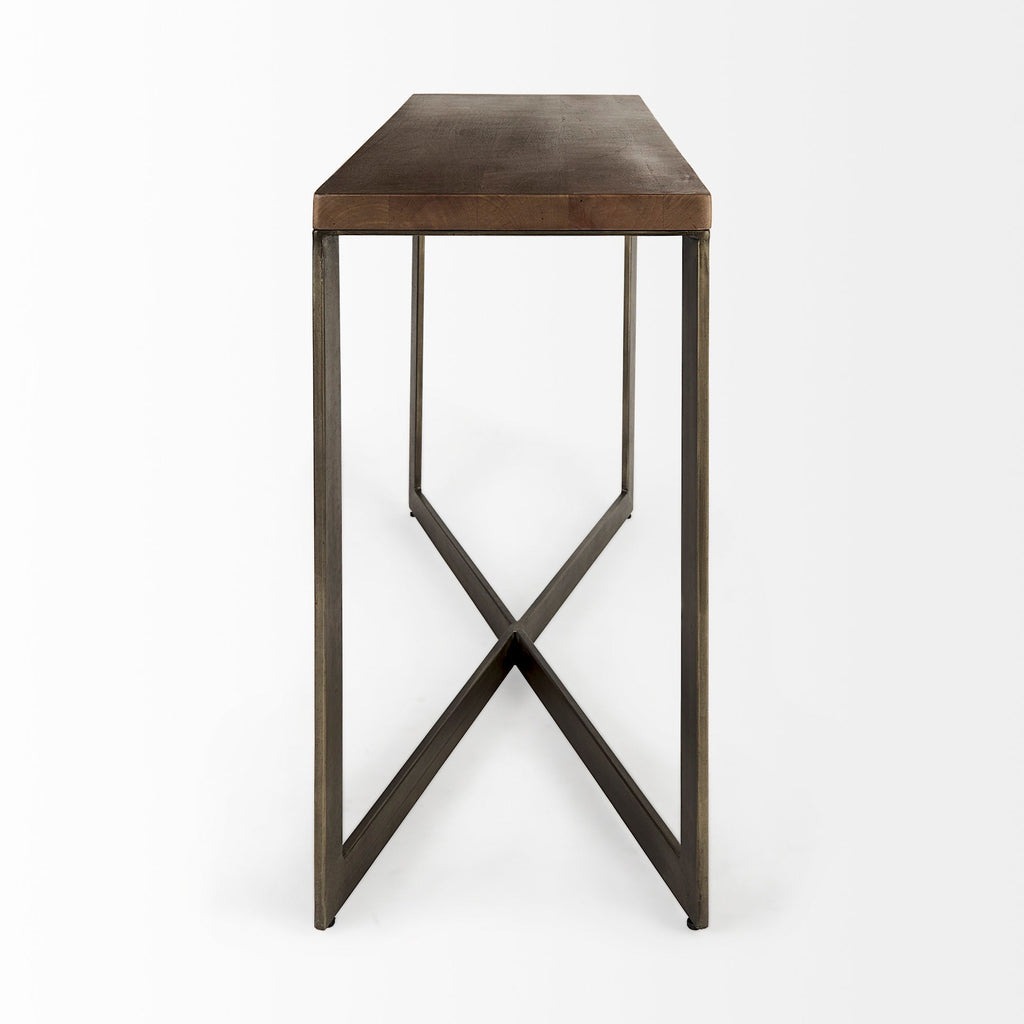 Mercana Faye 50" x 15" x 30" Iron Console Table