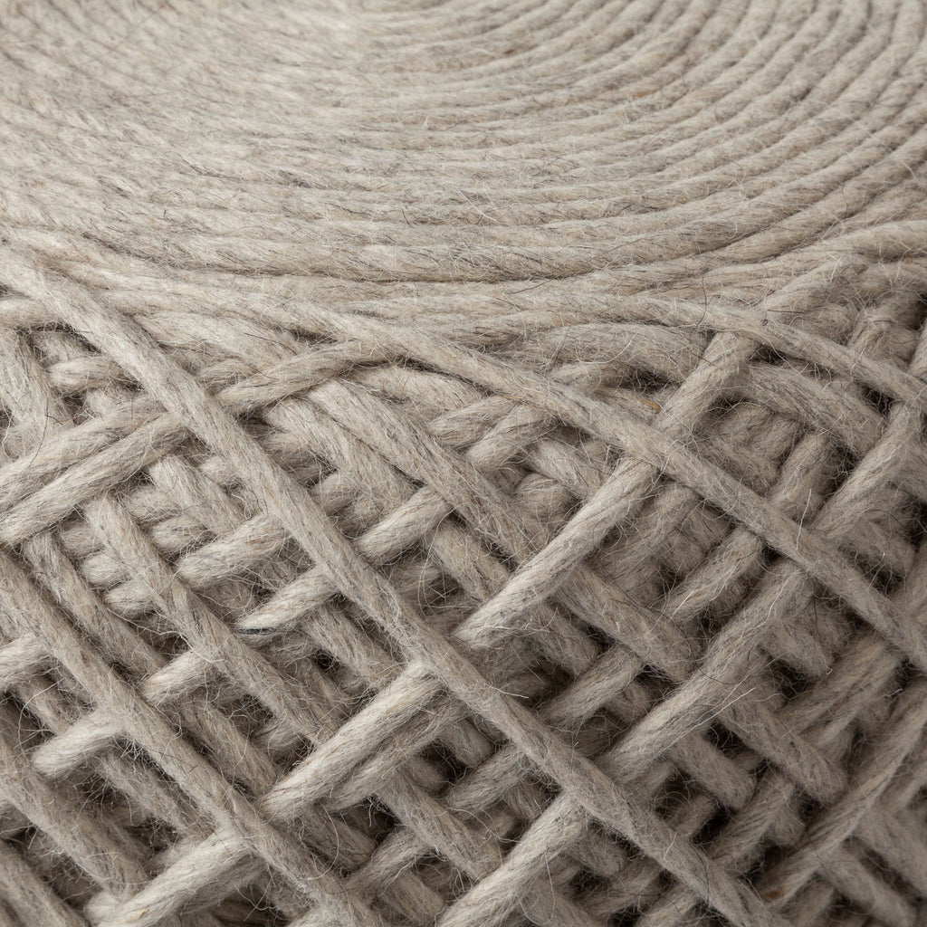 Mercana Allium 15.8" x 15.8" x 17.8" Wool Pouf