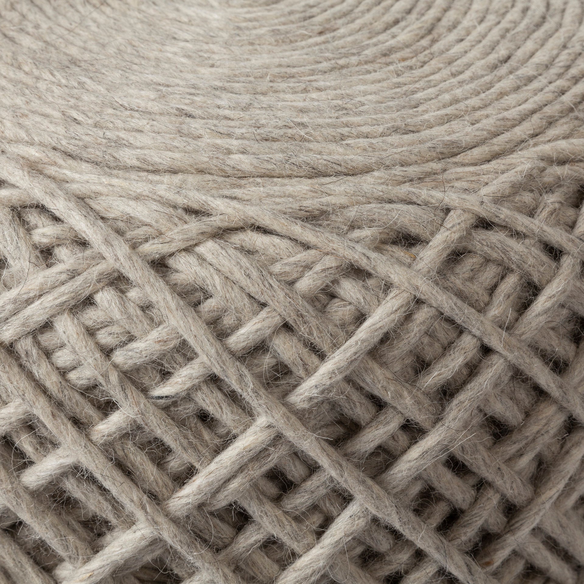 Mercana Allium 15.8" x 15.8" x 17.8" Wool Pouf