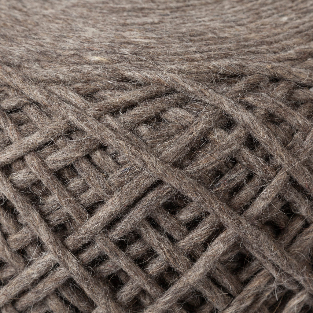 Mercana Allium 15.8" x 15.8" x 17.8" Wool Pouf