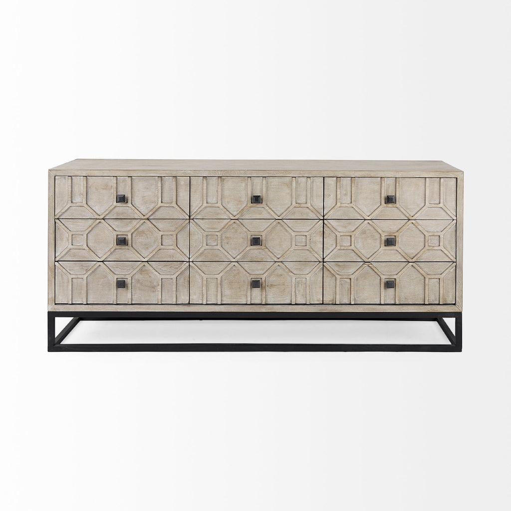 Mercana Genevieve 70.1" x 15.7" x 30.9" Solid + Manufactured Wood Sideboard