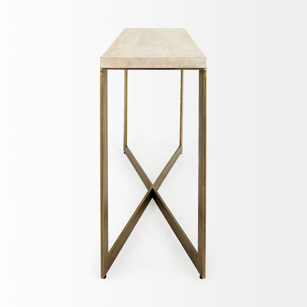 Mercana Faye 50" x 15" x 30" Iron Console Table