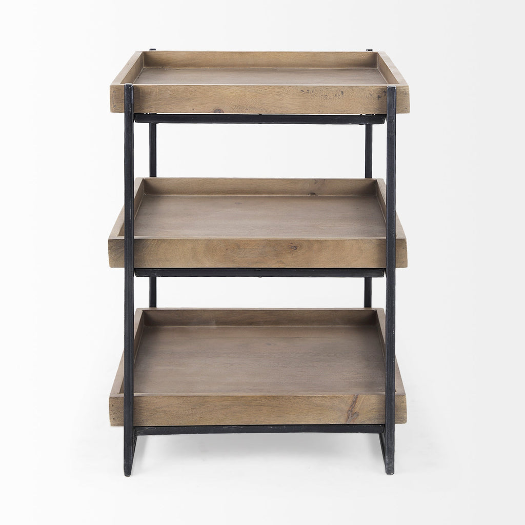 Mercana Trey 20" x 20" x 26" Solid Wood Side Table