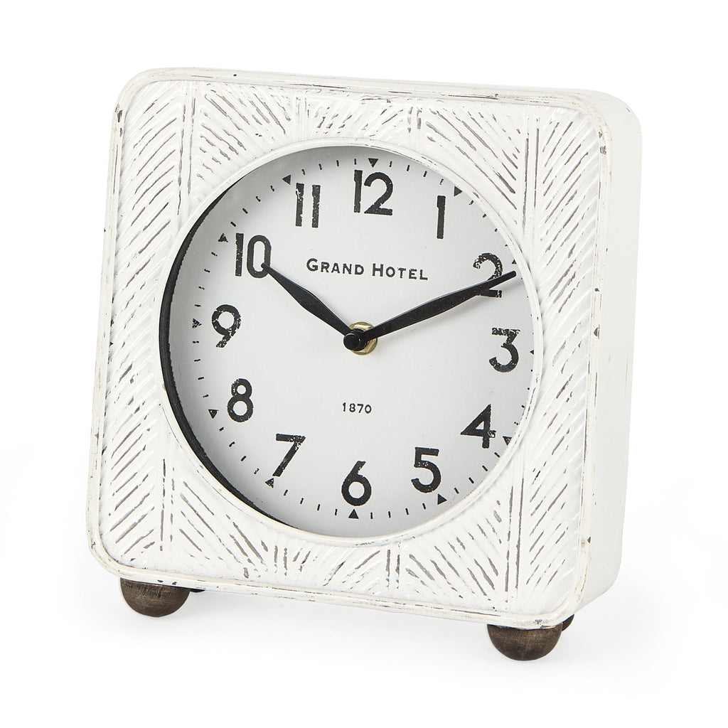 Mercana Karl 8" x 2.8" x 8.8" Metal Table Clock