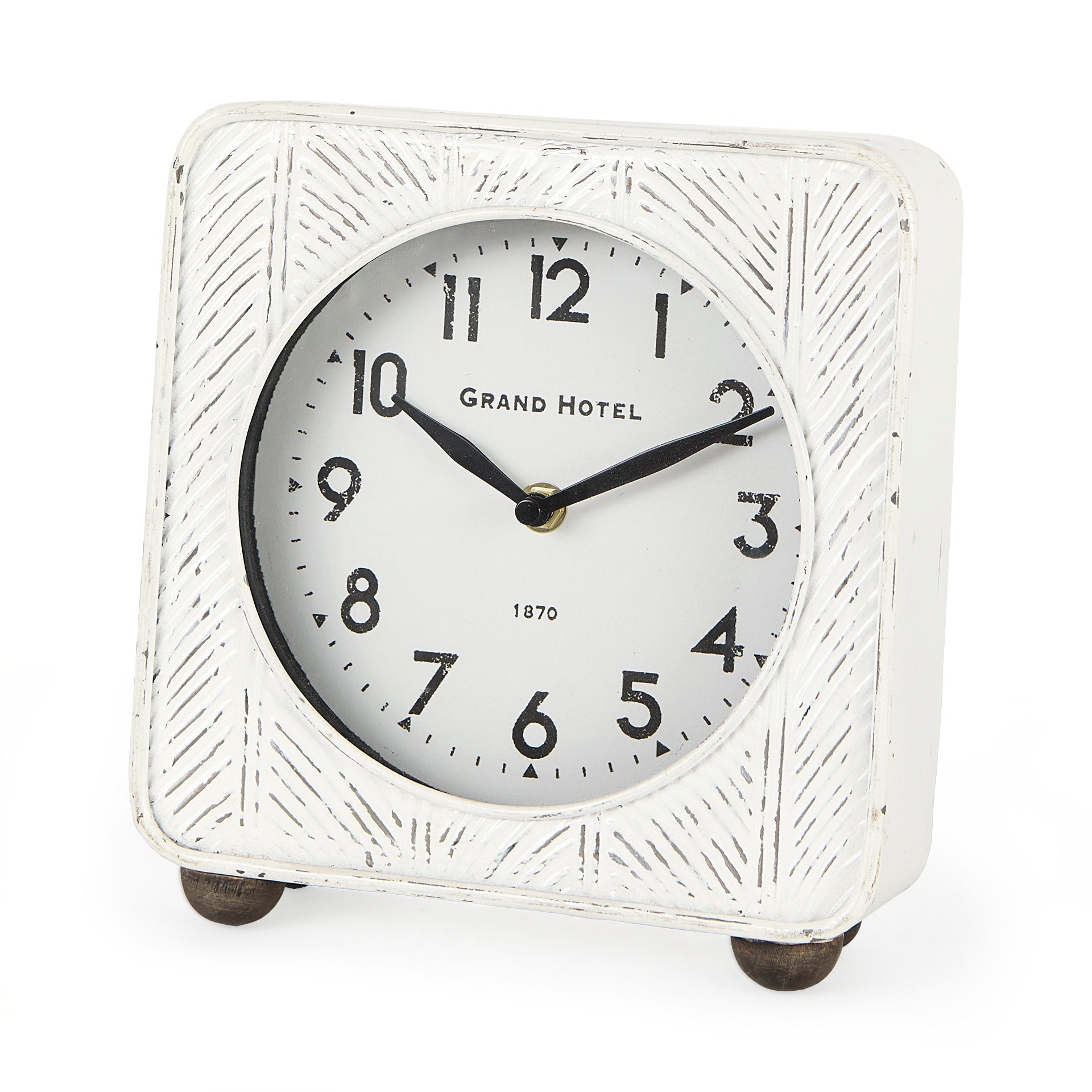 Mercana Karl 8" x 2.8" x 8.8" Metal Table Clock