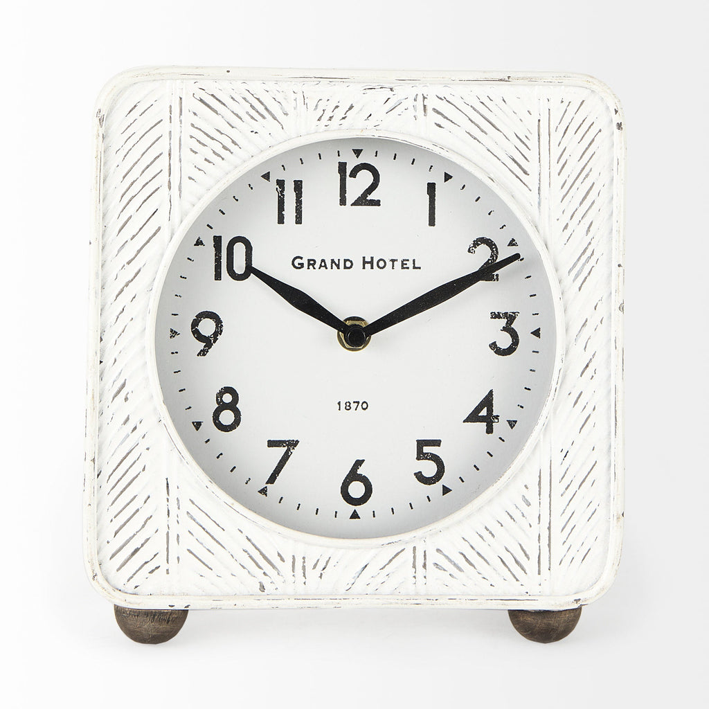 Mercana Karl 8" x 2.8" x 8.8" Metal Table Clock