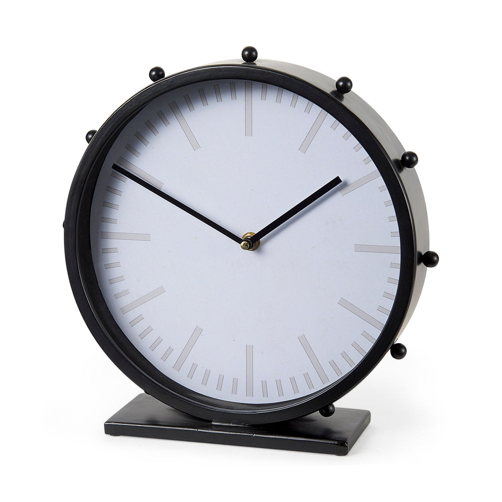 Mercana Marian 11" x 3.1" x 11" Metal Table Clock