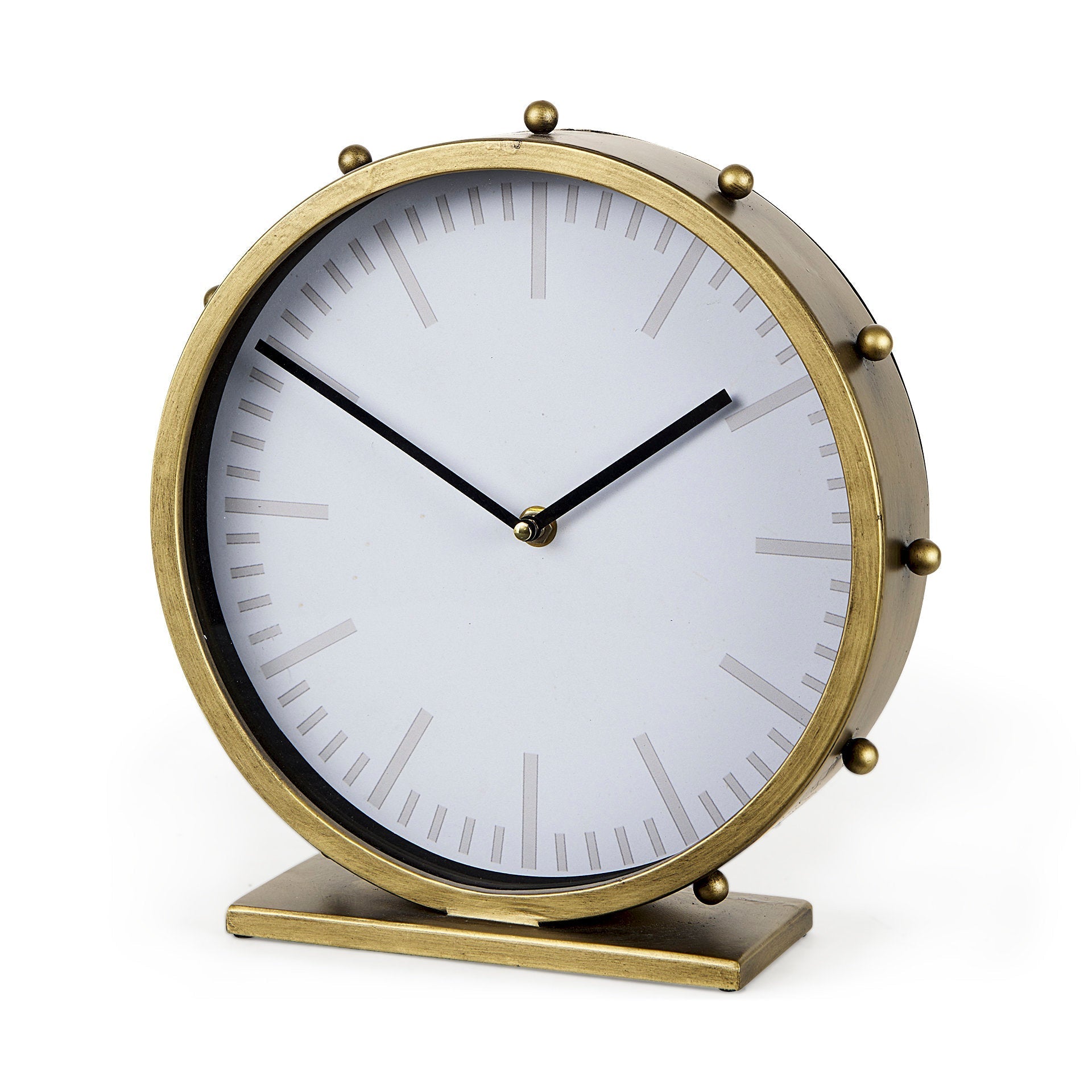Mercana Marian 11" x 3.1" x 11" Metal Table Clock