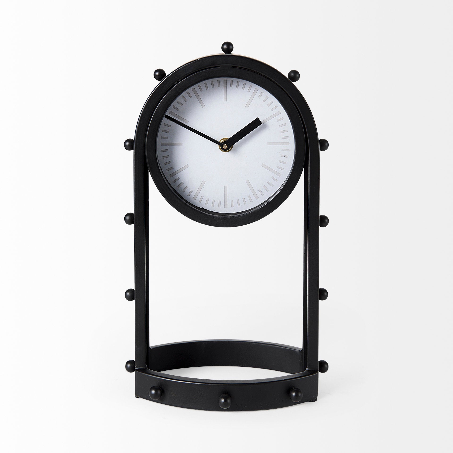 Mercana Marian 7.5" x 5.7" x 13" Metal Table Clock