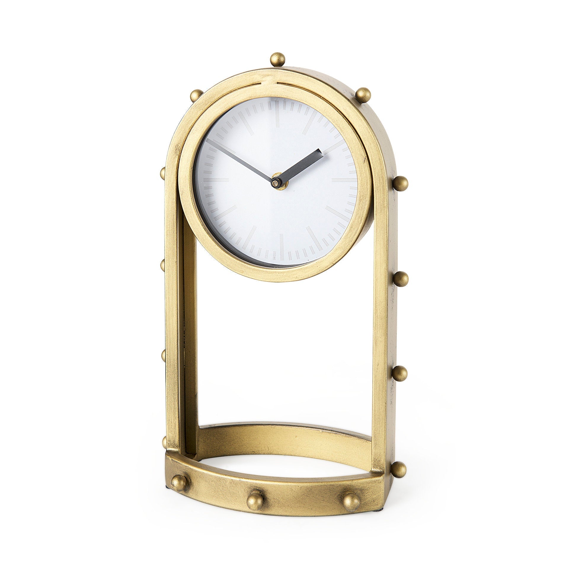 Mercana Marian 7.5" x 5.7" x 13" Metal Table Clock
