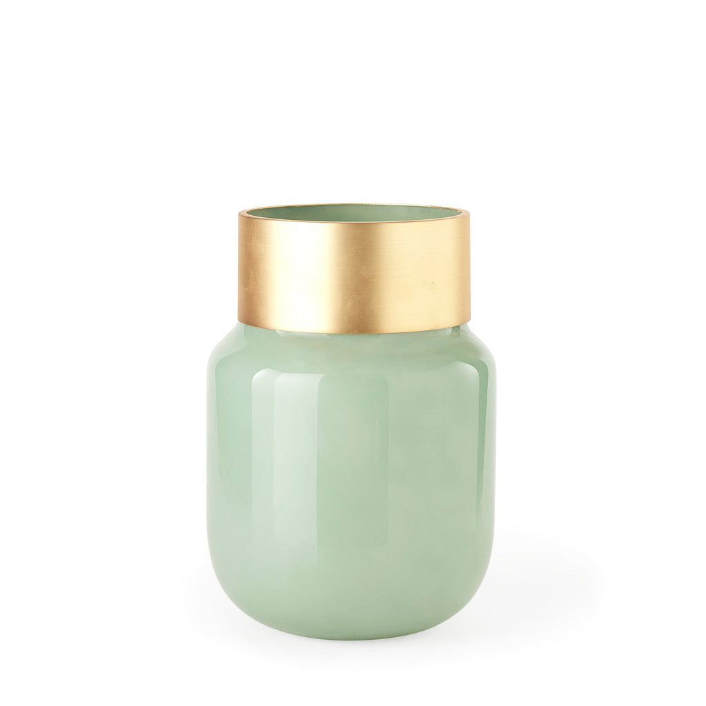 Mercana Minty 8.7" x 8.7" x 12.4" Glass Vase