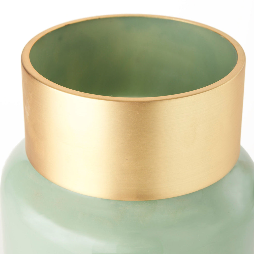 Mercana Minty 8.7" x 8.7" x 12.4" Glass Vase