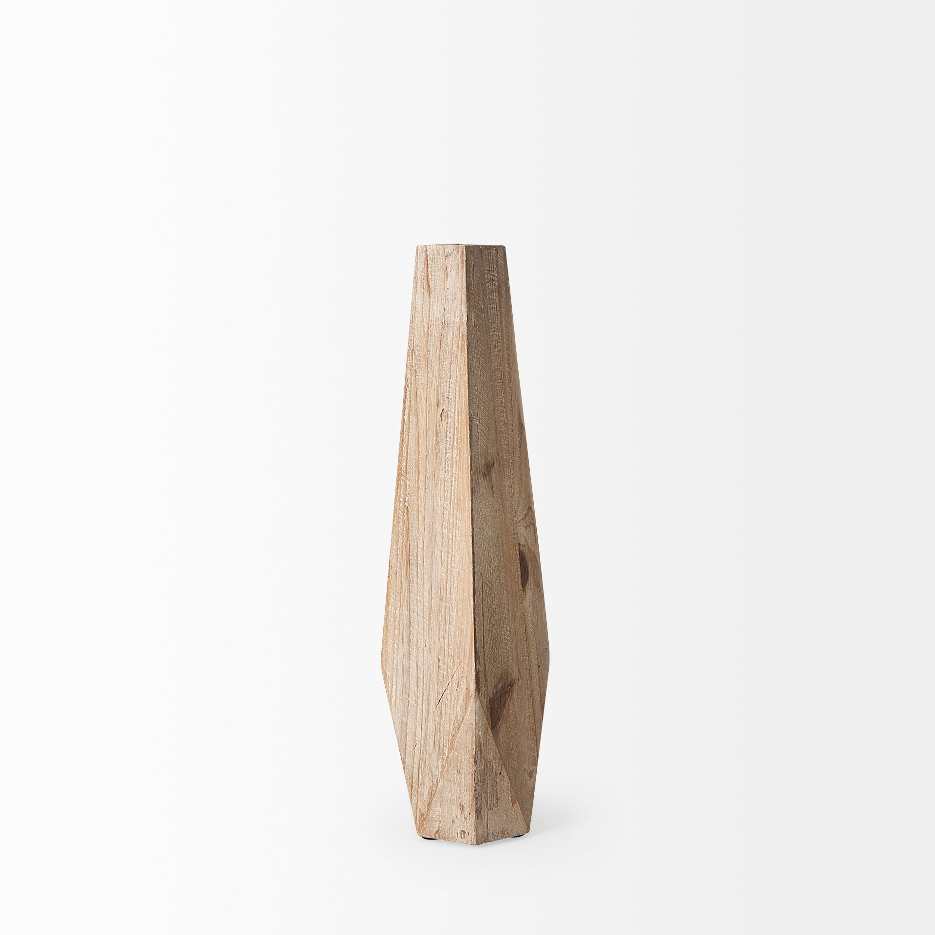 Mercana Allen 7.9" x 4.9" x 15.3" Solid Wood Vase