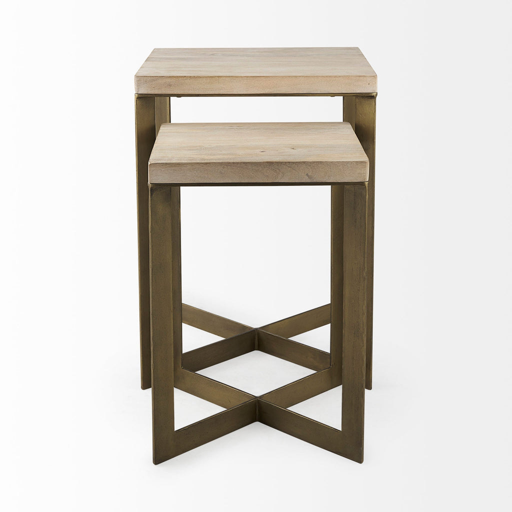 Mercana Faye 19" x 19" x 26" Solid Wood Side Table