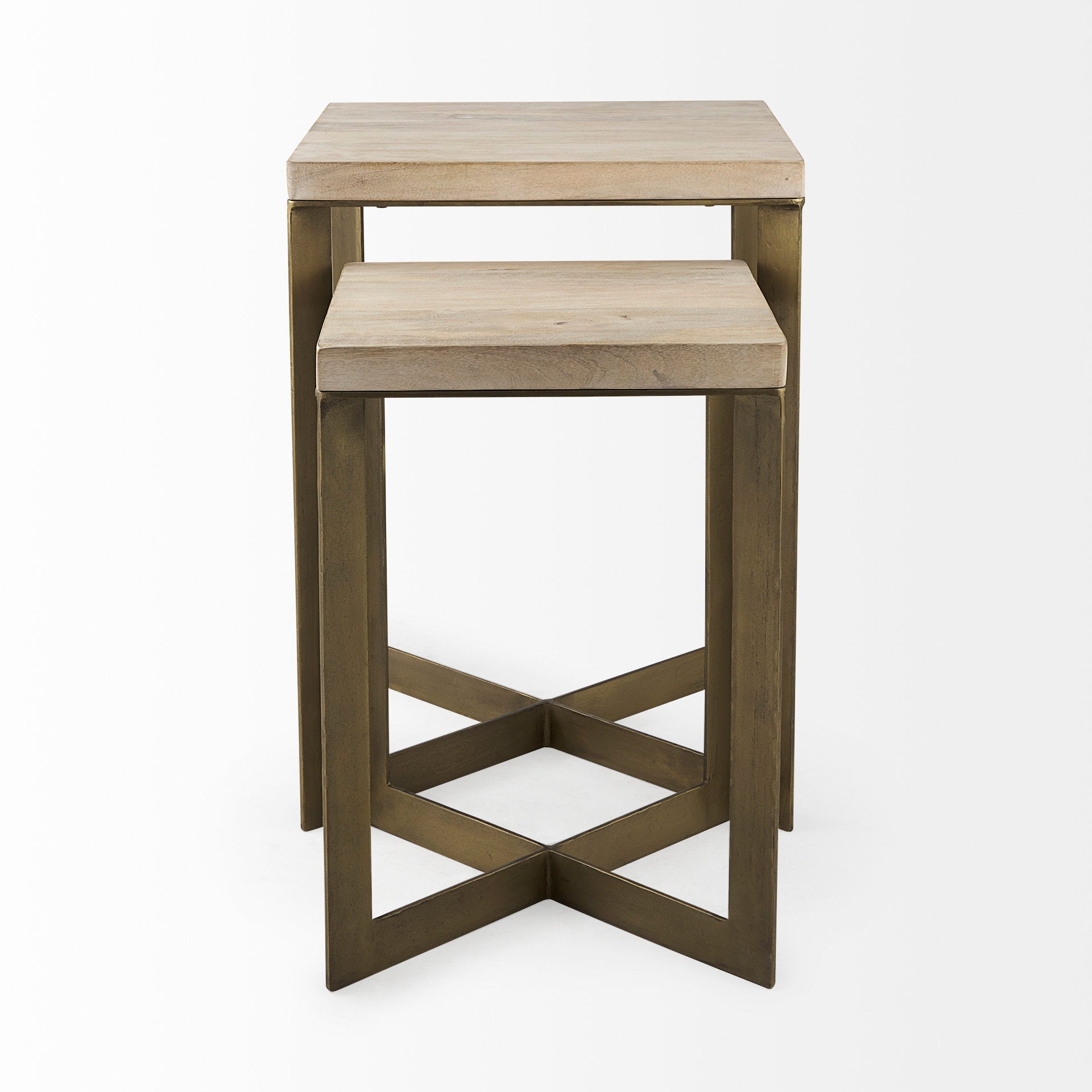 Mercana Faye 19" x 19" x 26" Solid Wood Side Table