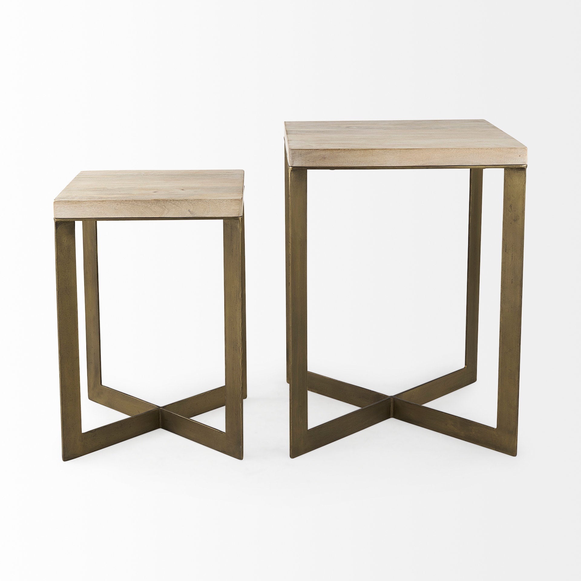 Mercana Faye 19" x 19" x 26" Solid Wood Side Table