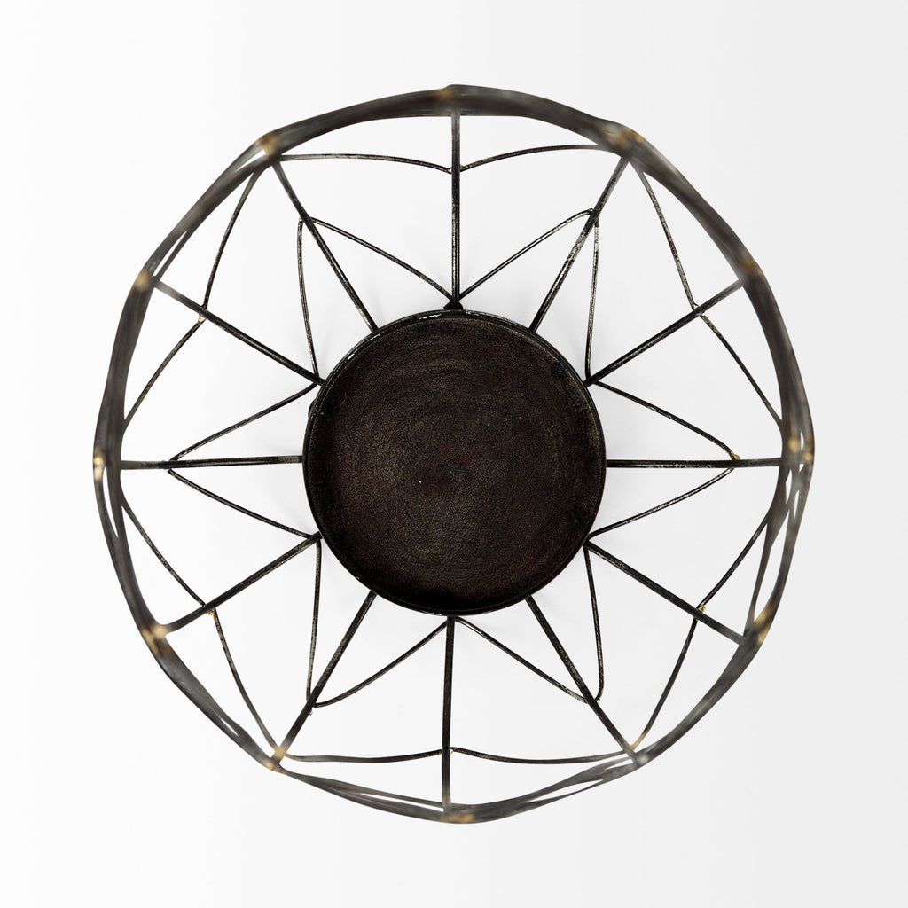 Mercana Petiole 8.3" x 8.3" x 16.1" Metal Candle Holder