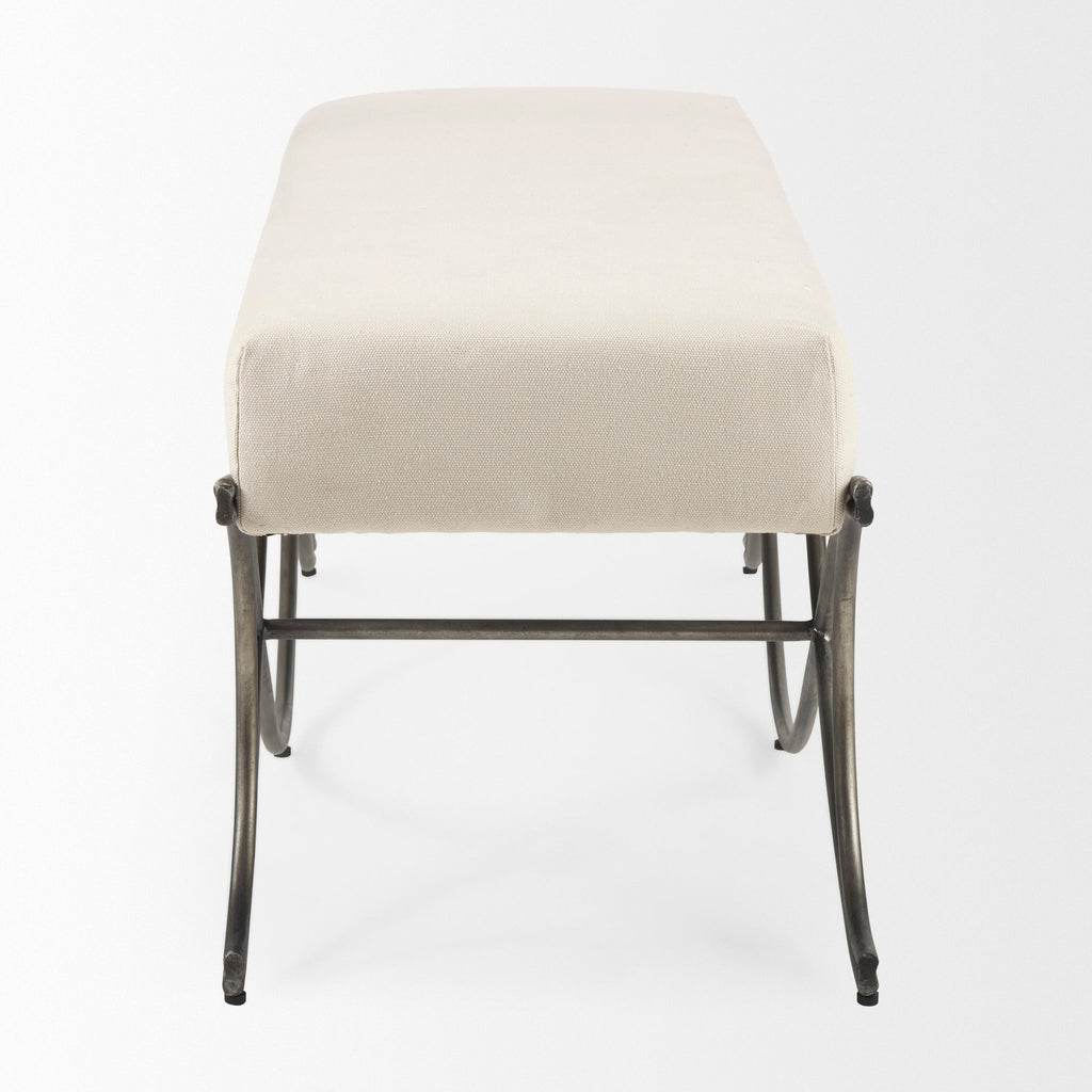 Mercana Ayla 55" x 19.8" x 20.5" Metal Bench