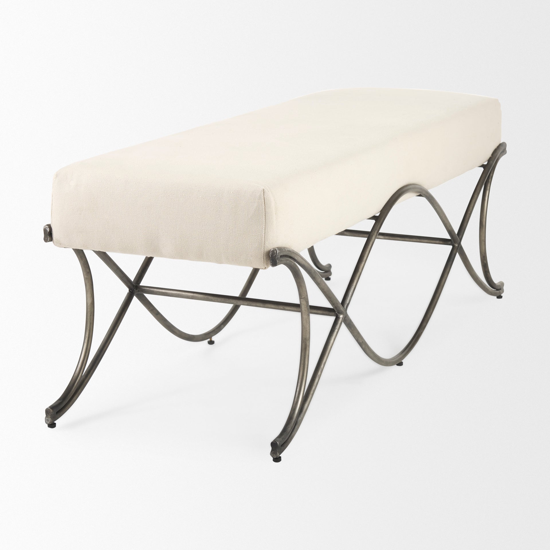 Mercana Ayla 55" x 19.8" x 20.5" Metal Bench