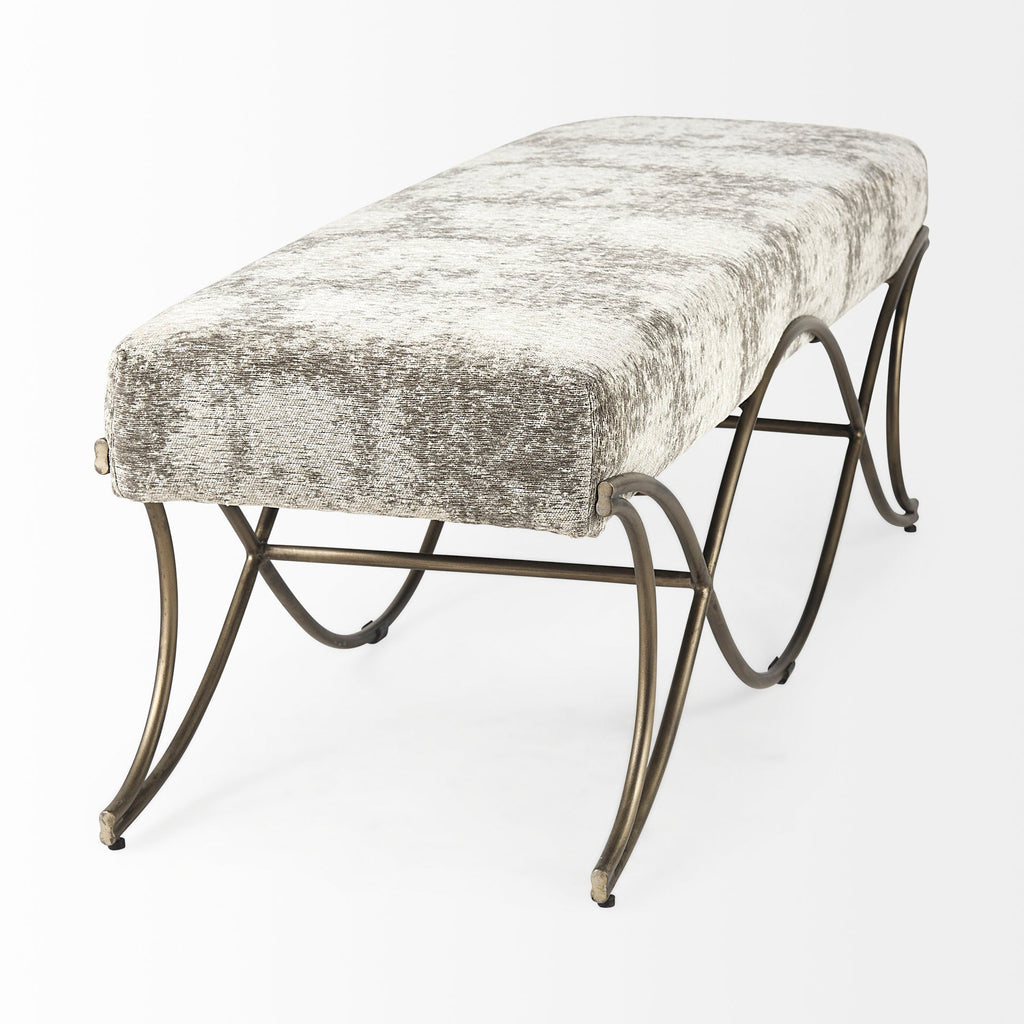 Mercana Ayla 55" x 17.6" x 18" Metal Bench
