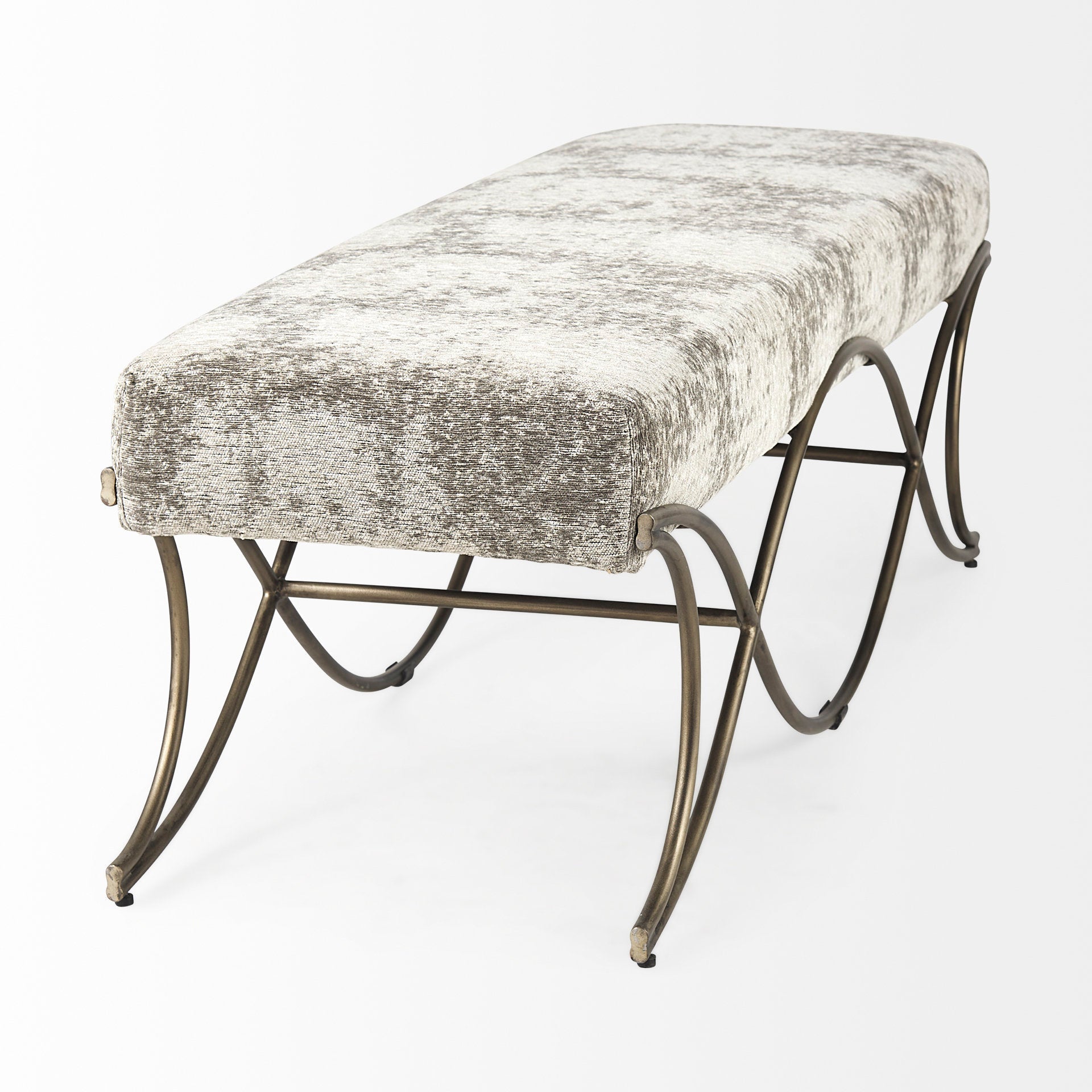 Mercana Ayla 55" x 17.6" x 18" Metal Bench