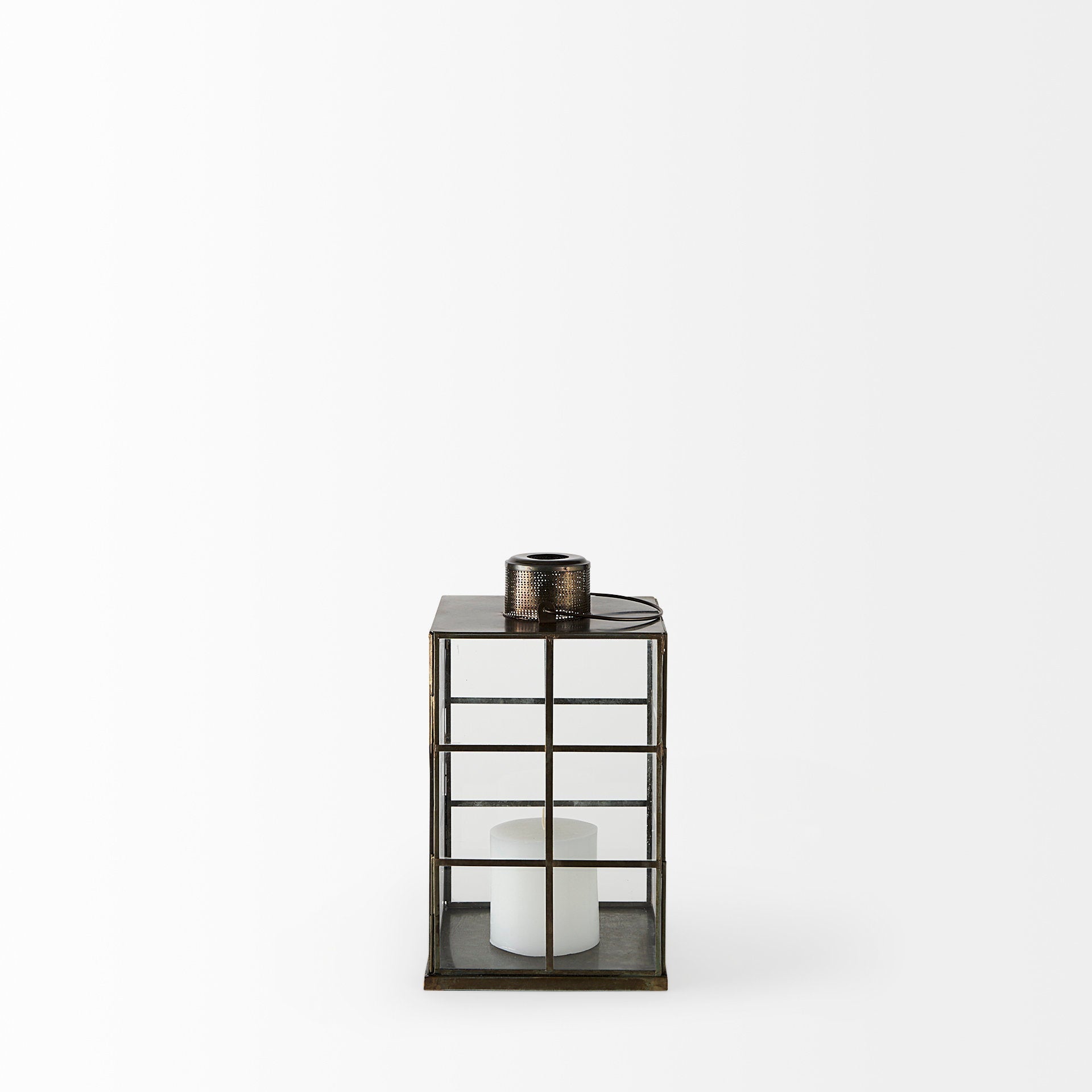 Mercana Grimwig 8.3" x 8.3" x 14.6" Metal Lantern