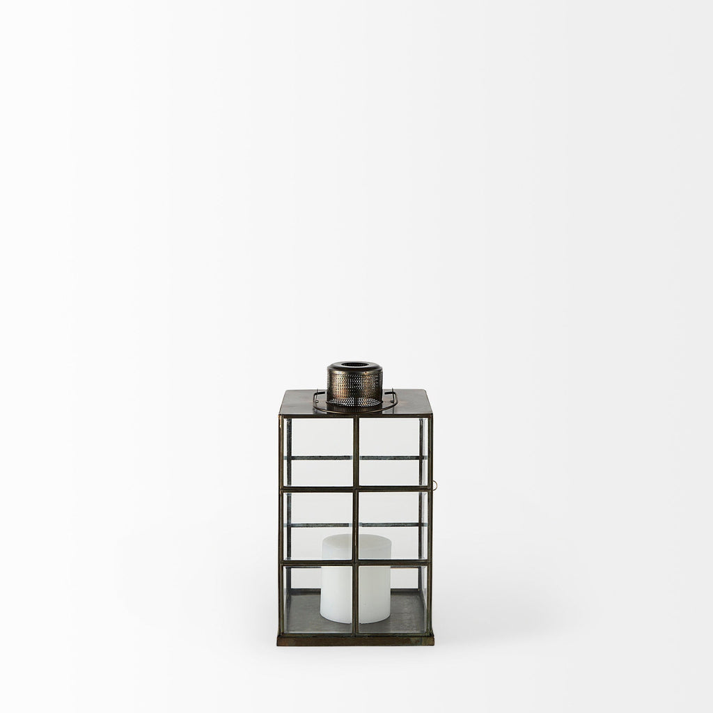 Mercana Grimwig 8.3" x 8.3" x 14.6" Metal Lantern