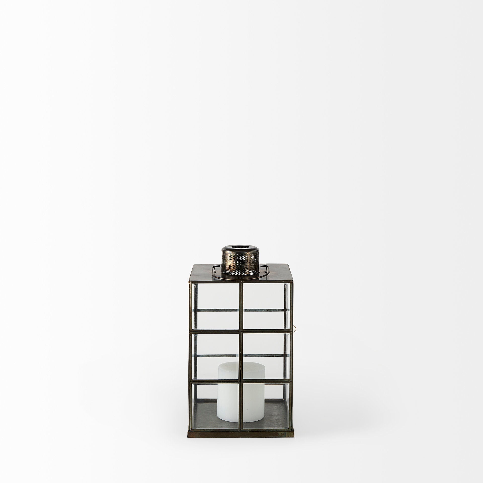 Mercana Grimwig 8.3" x 8.3" x 14.6" Metal Lantern
