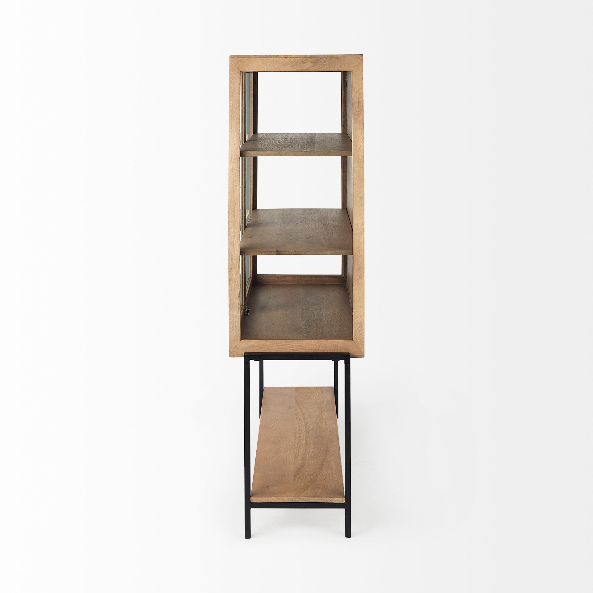 Mercana Arelius 36" x 18.8" x 63" Solid Wood Display Cabinet