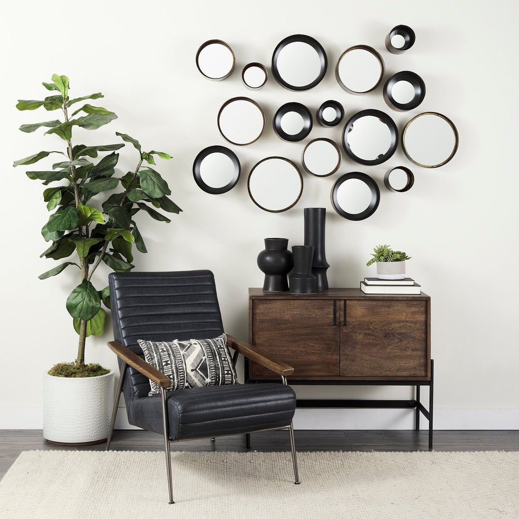 Mercana Glenn 37.5" x 16" x 30" Iron,Solid Wood Accent Cabinet