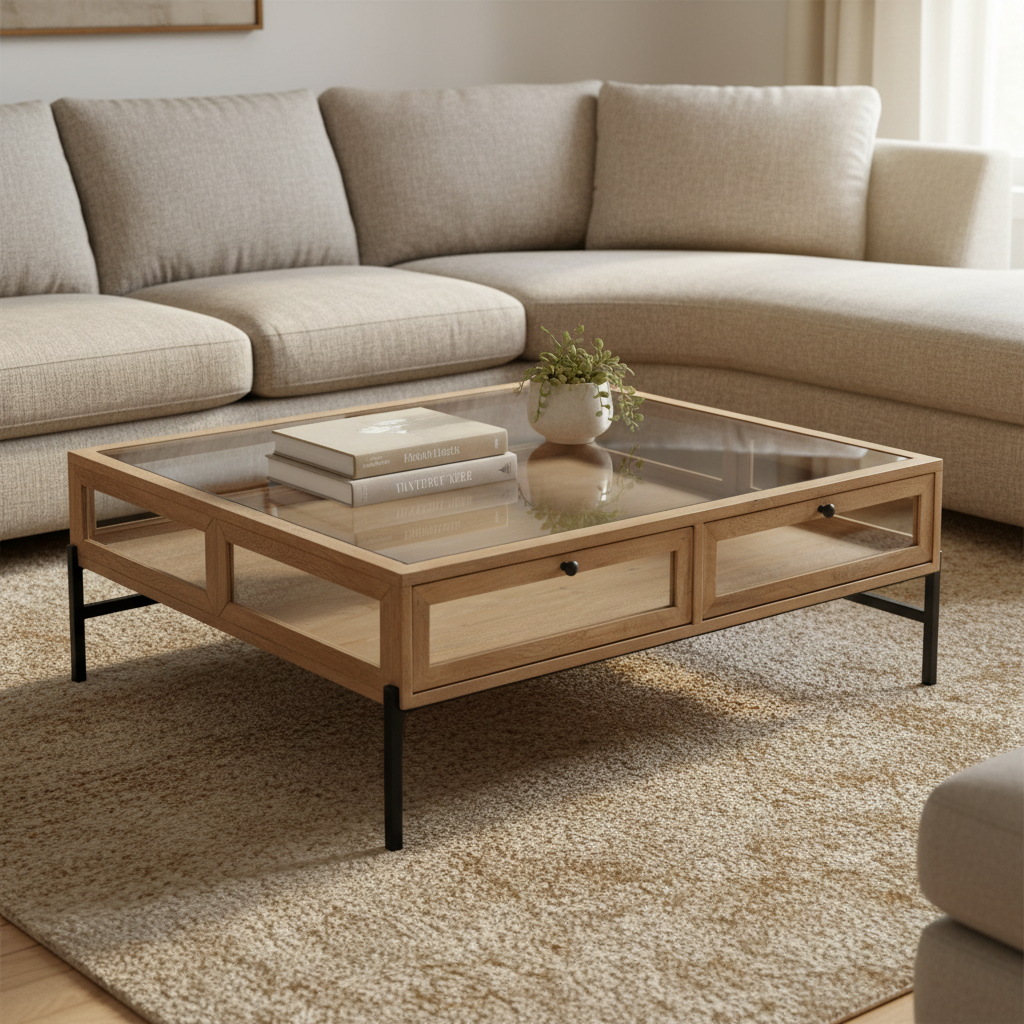 Mercana Arelius 43.5" x 43.5" x 15" Coffee Table