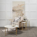 Mercana Vincent 32.8" x 32.8" x 17" Stone Coffee Table