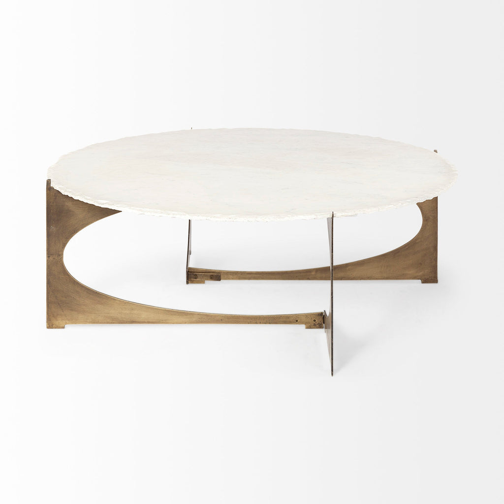 Mercana Reinhold 49" x 49" x 17" Stone Coffee Table